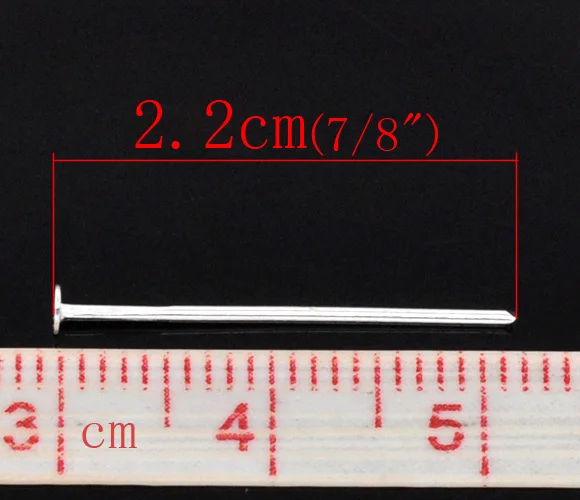 Прекрасный 700 шт посеребренные штырьки 0 7x22 мм (21 gauge) (B01529)|jewelry display for sale|jewelry