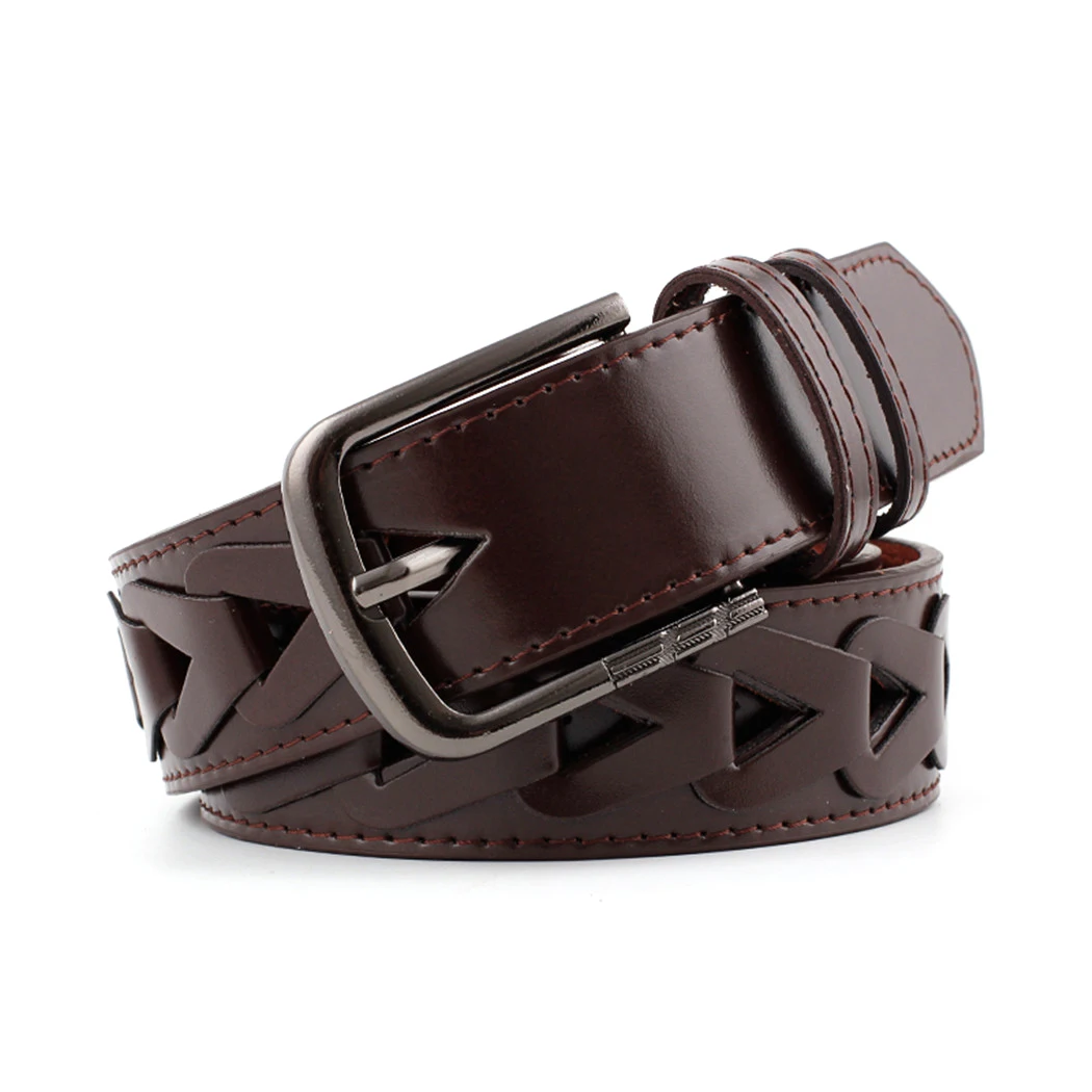 New Fashion Wide Genuine Leather Belt Women Without Drilling Luxury Hollow Out Jeans Belts Female Quality Cinturon Mujer | Аксессуары