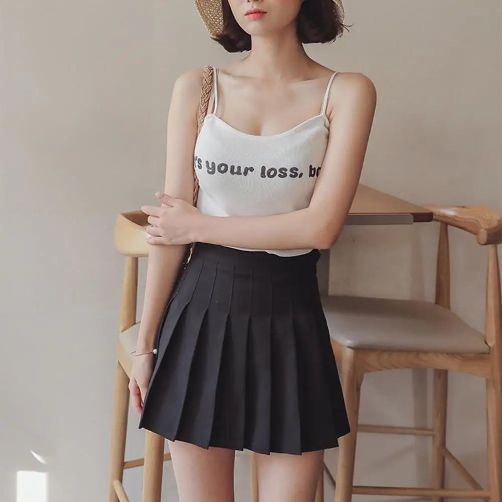 Женская Сексуальная плиссированная мини юбка с высокой талией Весенняя