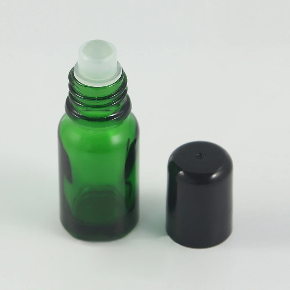 100pcs 5ml roller bottles for oils mini travel perfume glass bottle with glass and stainless steel ball