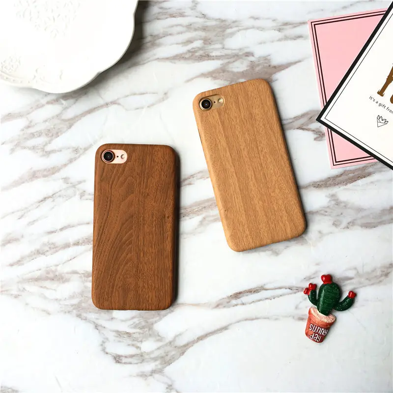 Natural Wooden Grain Soft Case For iPhone 6 6s 6plus 6splus 7 7plus 8 8plus X Cover Leather TPU Wood Business Phone | Мобильные