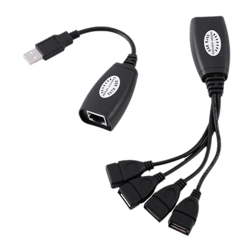 Ethernet RJ45 до 4 USB 2 0 адаптер удлинитель более 150 футов Сетевой