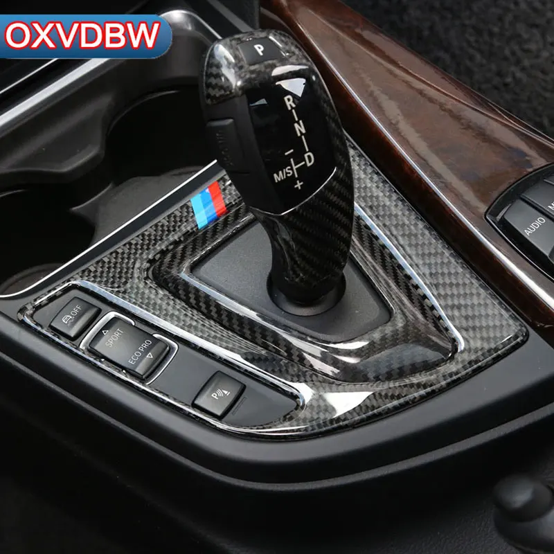 Аксессуары из углеродного волокна для bmw 3 серии F30 F34 панель переключения передач