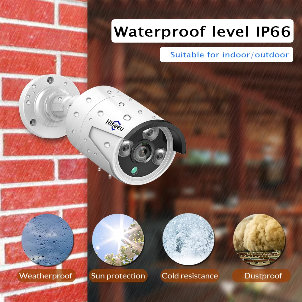 Hiseeu HB612 1080P HD IP наружная камера 2 0 MP 3 6 мм ip с POE ИК фильтром Обнаружение движения