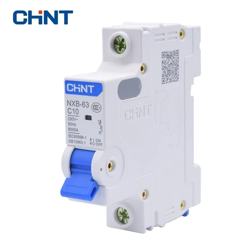CHINT миниатюрный автоматический выключатель C Тип NXB-63 1P 10A 230V 50HZ Бытовой Воздушный