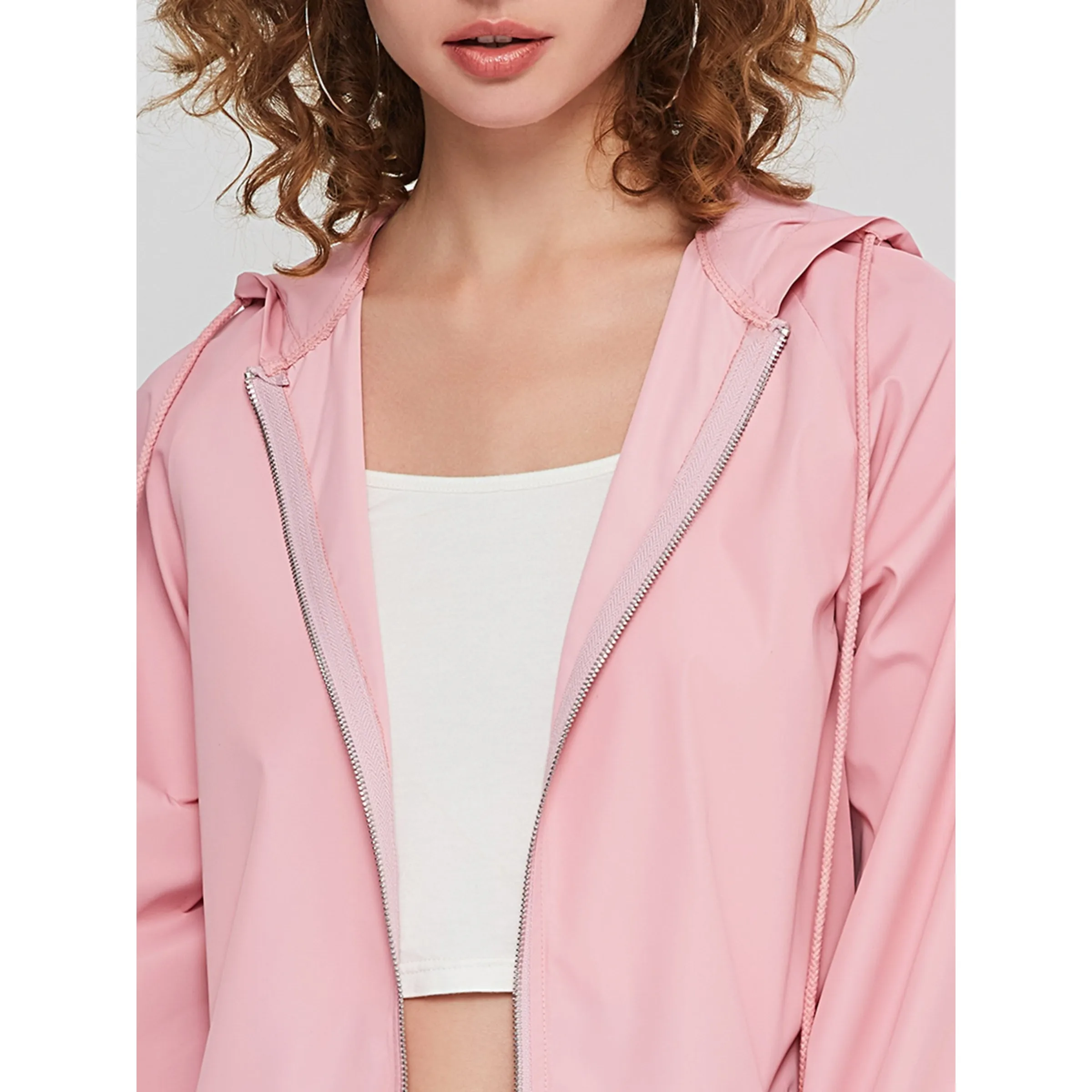 Women Long Coats Casual Winter Pink Elegant Plus Size Straight Nylon Hooded Zipper Plain Pocket Female Fashion Fall OL Overcoats | Женская
