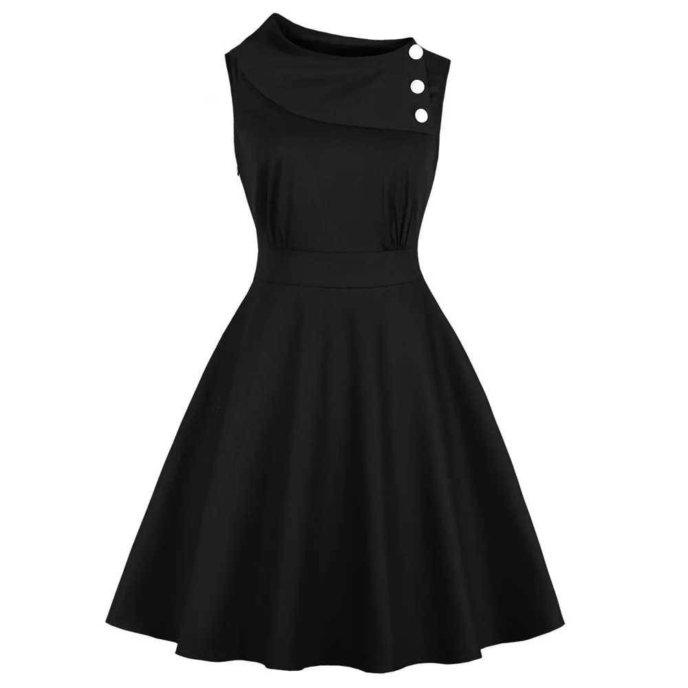 Женское винтажное платье Joineles красное Хлопковое с отворотом в стиле ретро