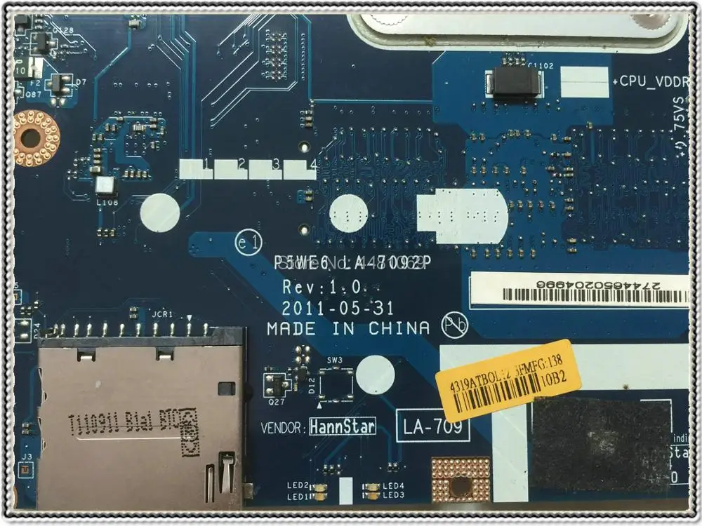 P5WE6 LA 7092P для acer aspire 5250 5253 Материнская плата ноутбука шлюза NV51B JE50 MB. NCY02.001 MBNCY02001 ATI