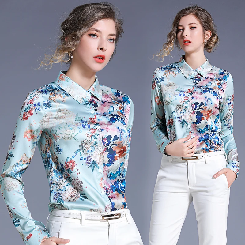 

Fashion New Runway Designer Tops Women Print Vintage Fashion Retro Ladies Office Blouse Shirts Womens Tops And Blouses