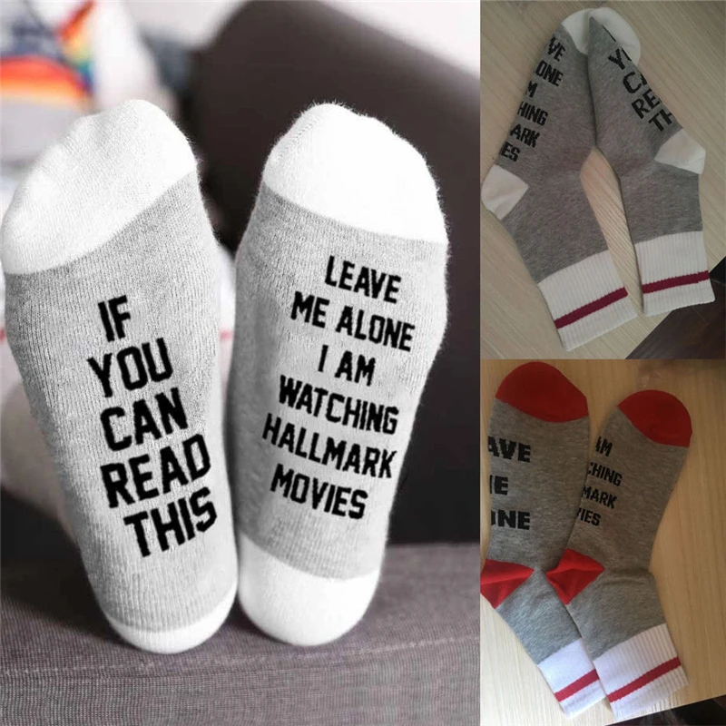 Fashion Unisex Men Women Business Casual Cotton Socks Spring Summer Autumn Winter Funny Words Personality Letter Print | Женская одежда