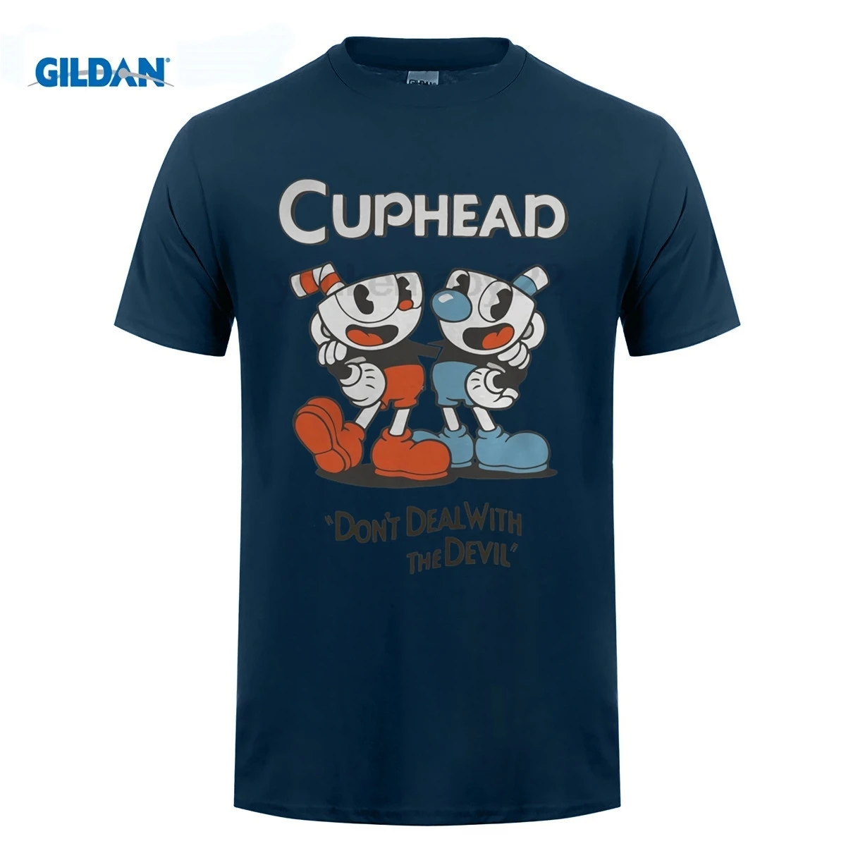 GILDAN Cuphead don't deal with the devil shirtsweatshirttank top хип хоп футболка с коротким рукавом