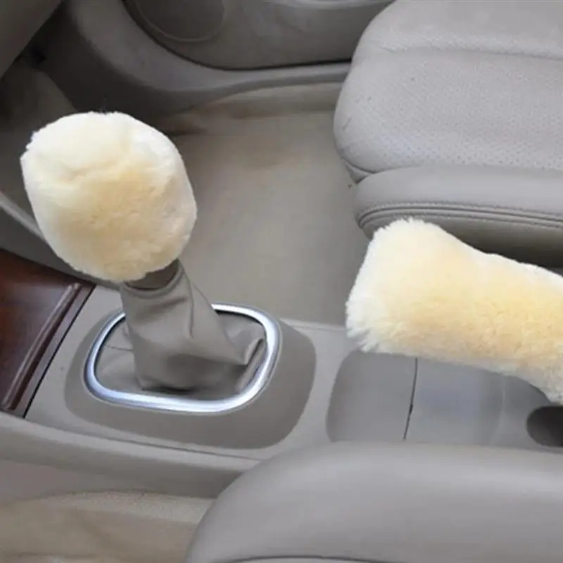 2 шт. автомобиля ручной тормоз сцепление Чехлы для мангала мягкий плюшевый рукав