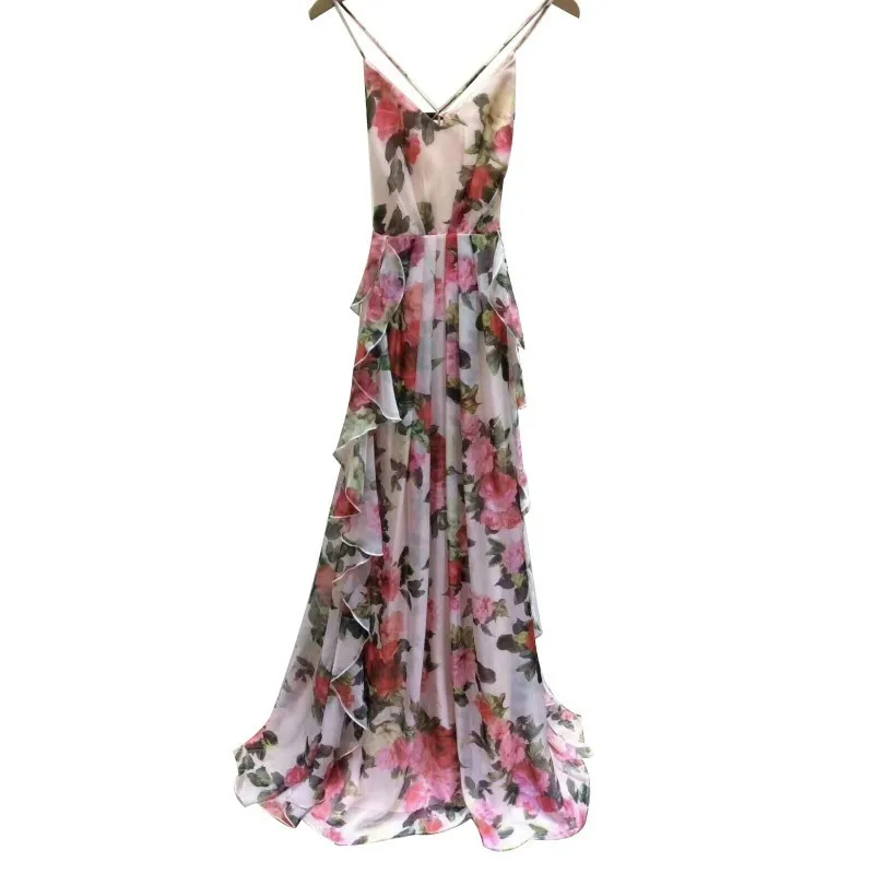 TWOTWINSTYLE Off Shoulder Backless Sexy Women Dress Sleeveless High Waist Bandages Ruffles Maxi Dresses For Female Fashion 2020 | Женская
