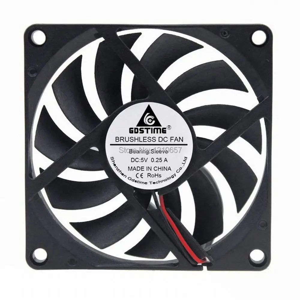 2 шт./партия USB коннектор Gdstime 8010S 80 мм 80x80x10 8 см 5 в постоянного тока|dc 5v fan|80mm usb fancooler
