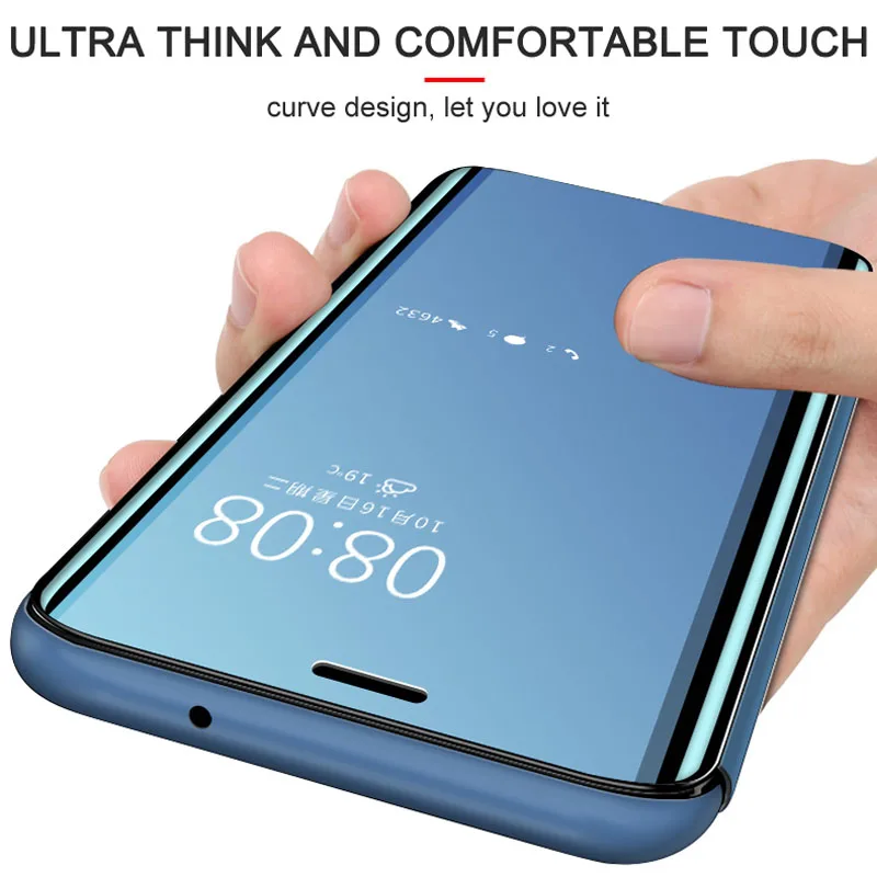 Чехол для Xiaomi Redmi Note 7 Pro прозрачный кожаный чехол Go откидной зеркальный 7|Бамперы| |