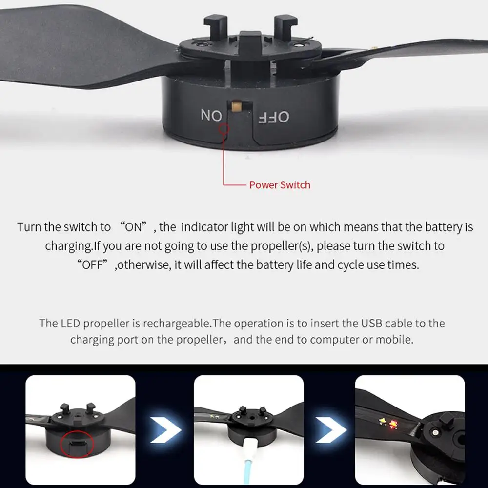 DJI MAVIC2 светодиодная подсветка весло RC Квадрокоптер зарядка шумоподавление