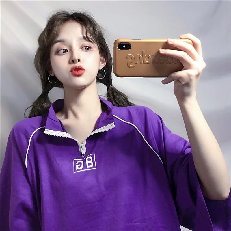 Новинка Летняя женская одежда ulzzang Корейская хипстерская стильная свободная
