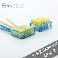 terminal blocks wire fast connector avoid peeling wire joint connection row soft or hard wire 1 5 2 5 square 10pcs