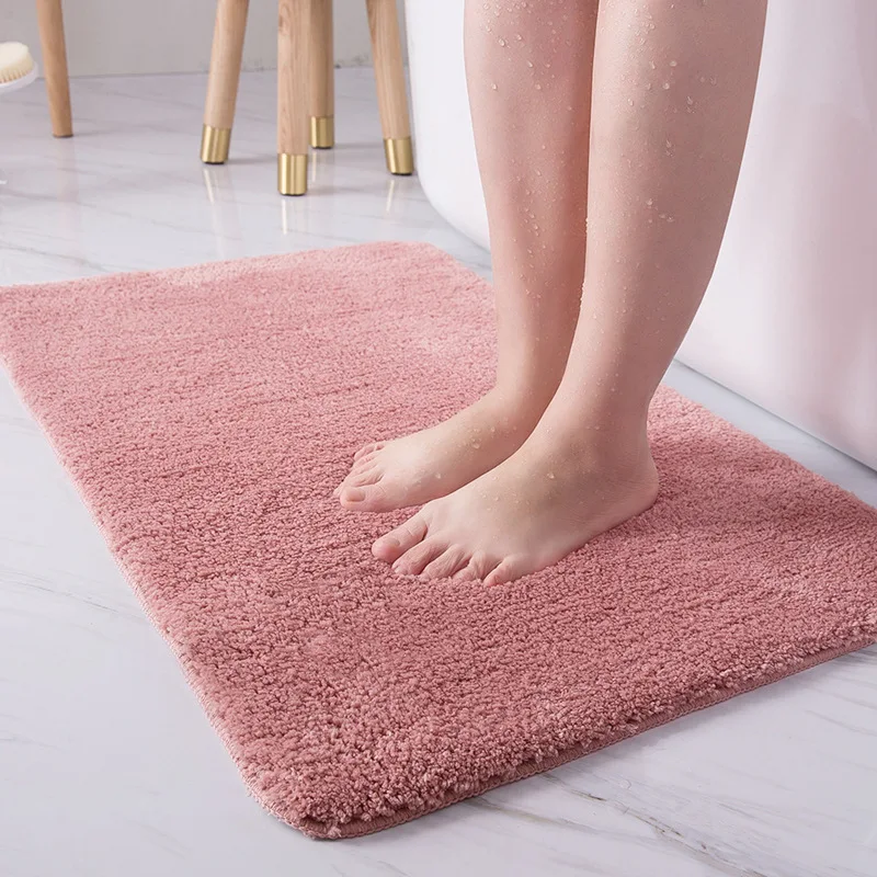 Bath Polyester fiber (polyester) Mat Soft Absorbent Solid Anti Slip Carpet Bedroom Rug Pad for Bathroom Kitchen 917 | Дом и сад