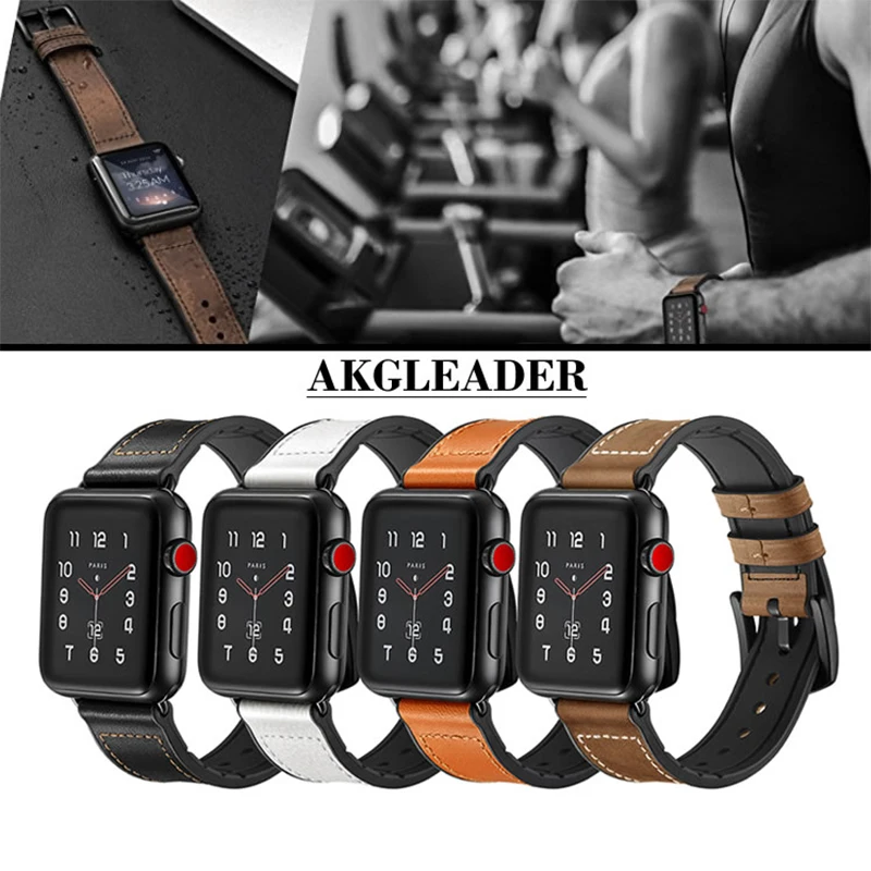 Ремешок для часов Apple Series 1 2 3 38 мм 42 фитнес-браслет из натуральной кожи Watch iwatch |