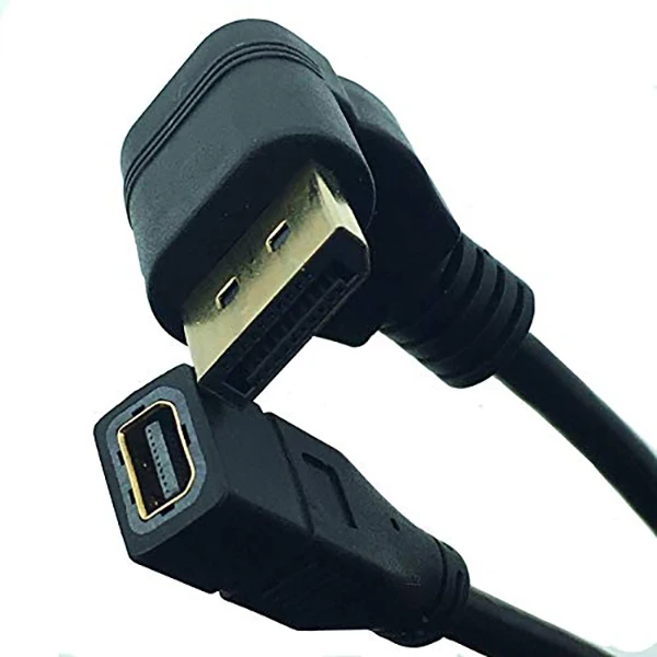 Displayport Мужской 90 градусов локоть к Mini Женский Кабель-Удлинитель 0 3 м | Электроника