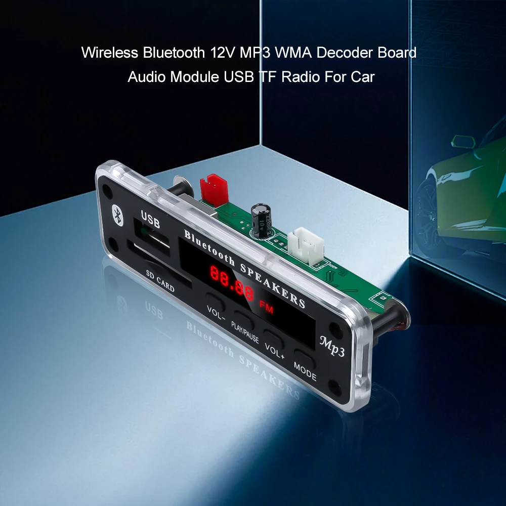 KEBIDU новый дизайн беспроводной Bluetooth 12 в MP3 WMA декодер плата аудио модуль USB SD радио