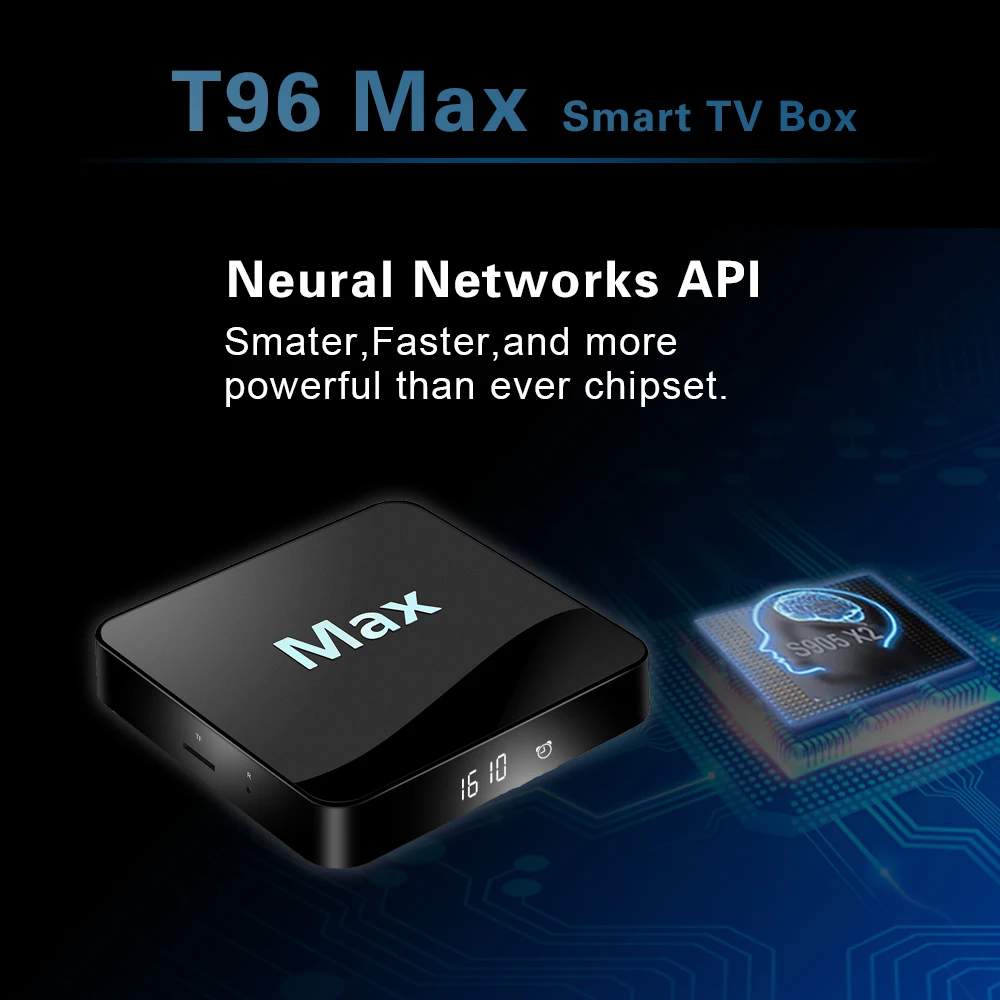 ТВ-приставка T96 Max Android 8 1 S905X2 4 ядра 2 + 16 ГБ HDMI Wi-Fi Bluetooth 1000 Мбит/с 32 | Электроника