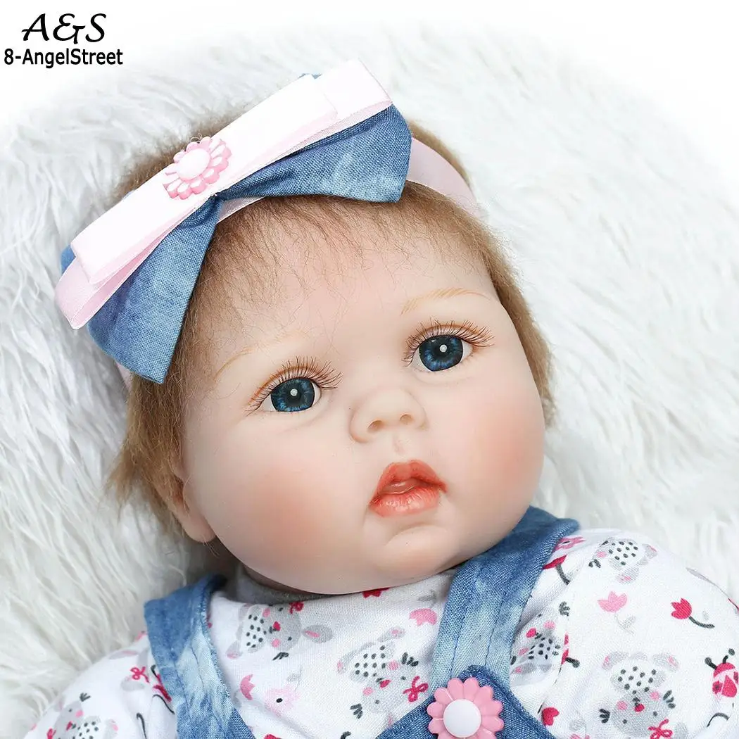 Детские мягкие силиконовые реалистичные с одеждой Reborn Blue Baby от 2 до 4 лет куклы