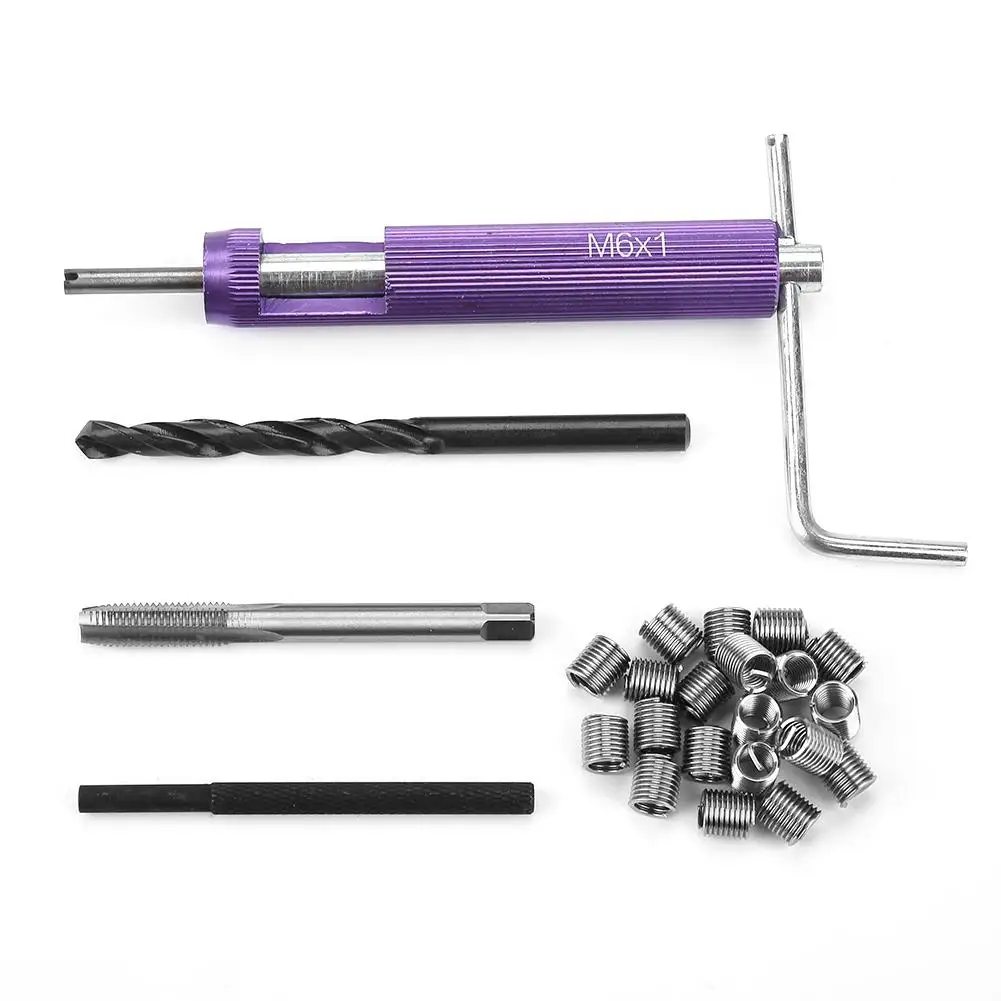 Набор для ремонта автомобильной резьбы 20 шт. резьбовые вставки M6 * 1 0 2d и набор