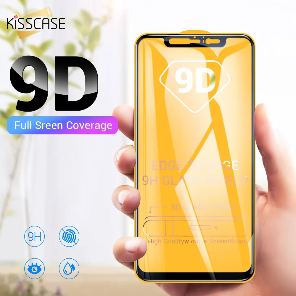KISSCASE 9D закаленное стекло передняя защита экрана плёнки для Xiaomi 8 9 H твердость