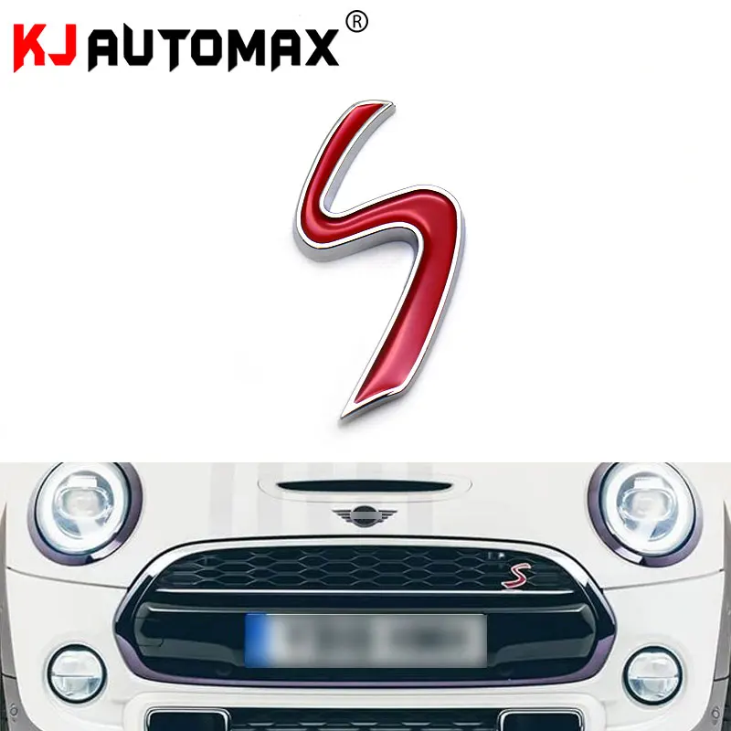 

KJAUTOMAX Front Grille Emblem For Mini Cooper S Red Universal