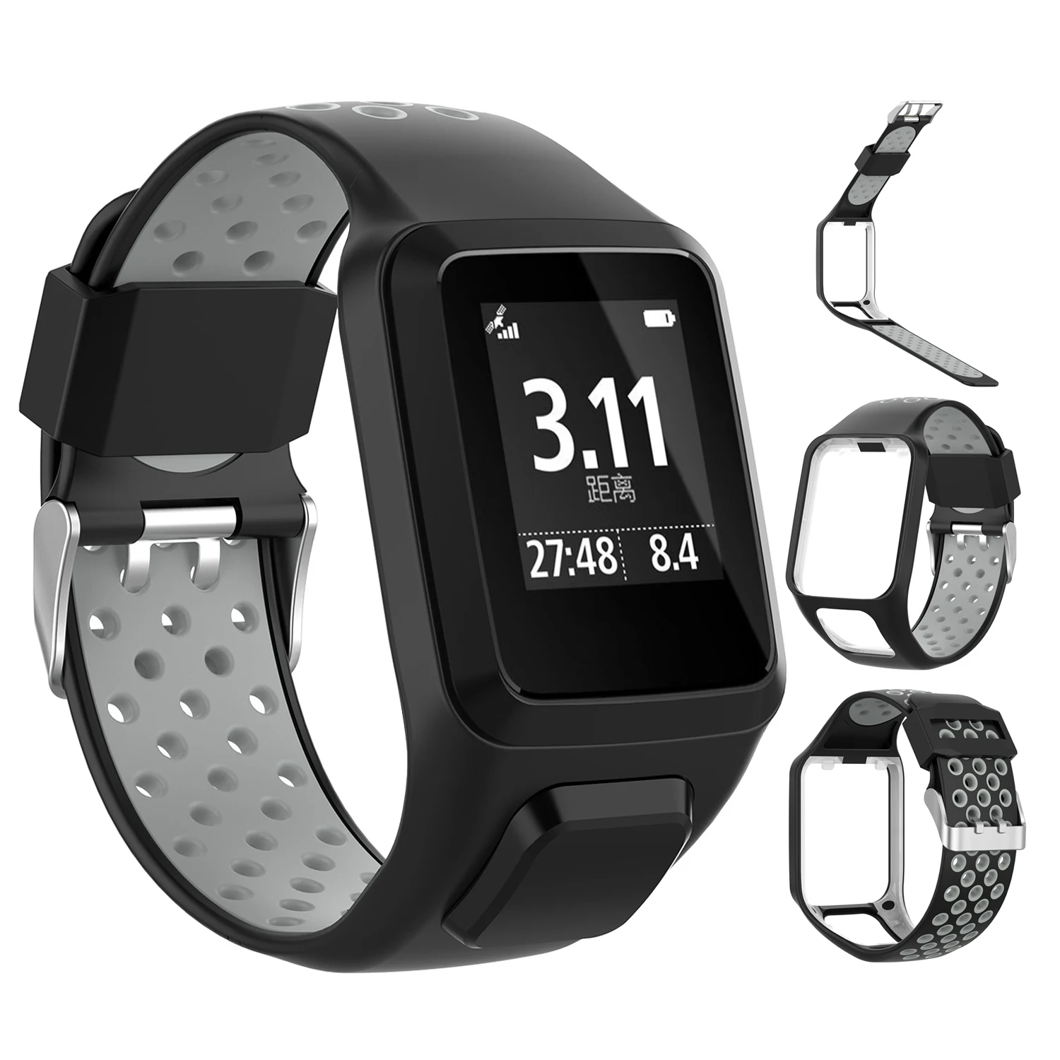 Сменный силиконовый ремешок для часов TomTom Runner 2 / 3 Spark/3 Sport gps серии