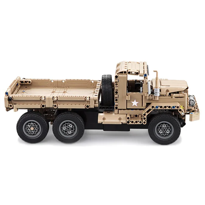 CaDA DIY Собранный симулятор военный RC грузовик строительный блок игрушка пульт