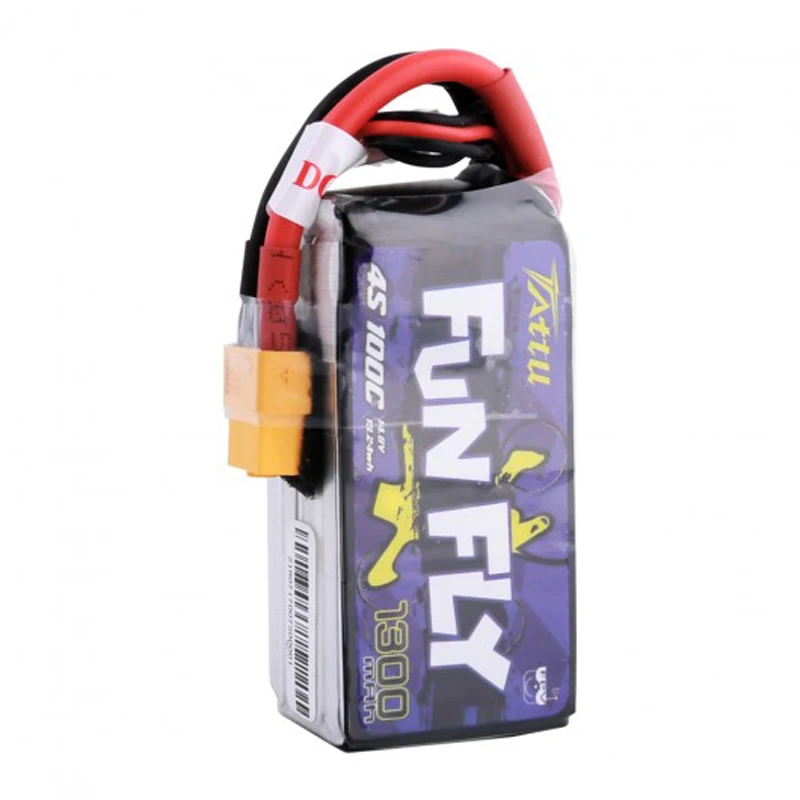 Tattu Funfly 1300mAh 14.8V 100C 4S1P Lipo Battery with XT60 Plug for RC Drone FPV Racing Accs | Игрушки и хобби
