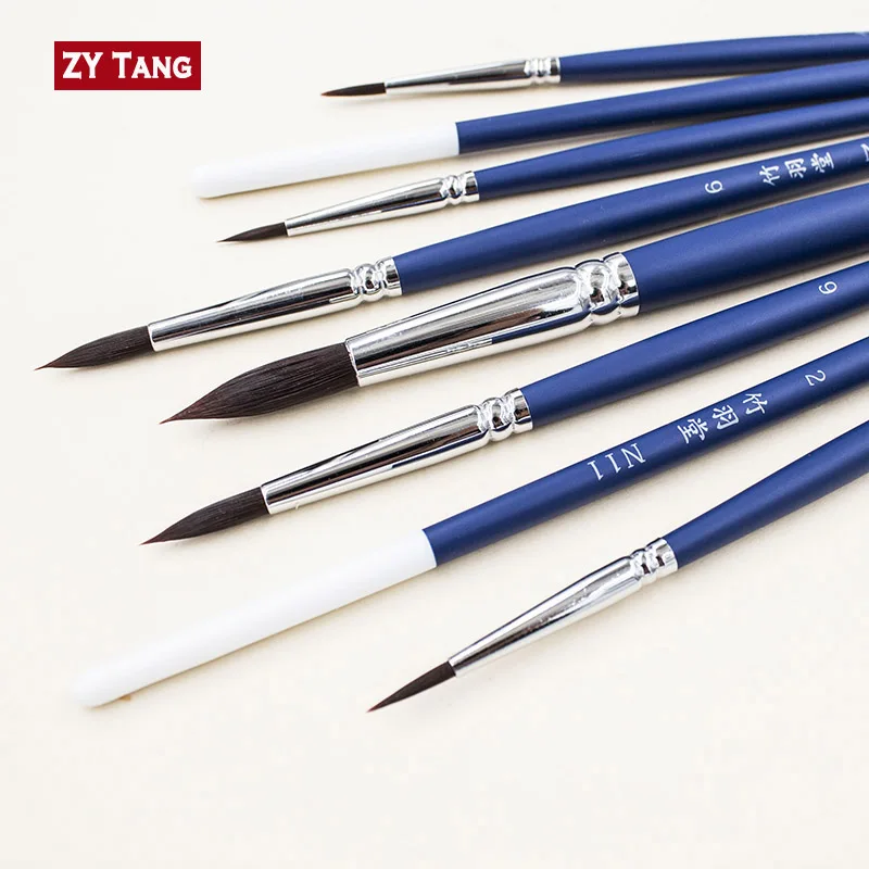 Нейлоновая (синтетическая) кисть ZYtang N11Liner для рисования акварелью кисти