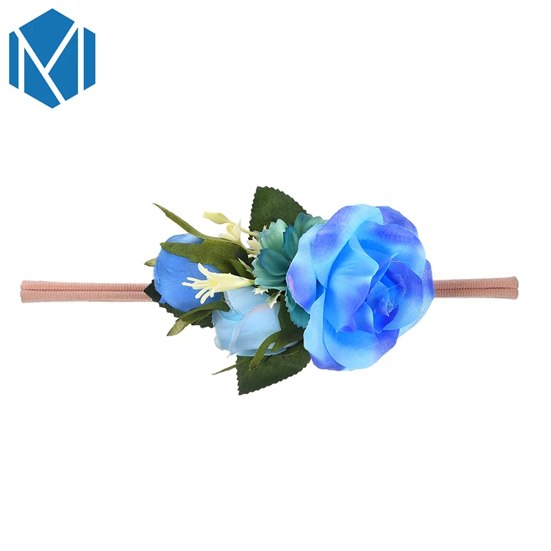 M MISM/эластичная повязка на голову с розами для новорожденных разноцветная