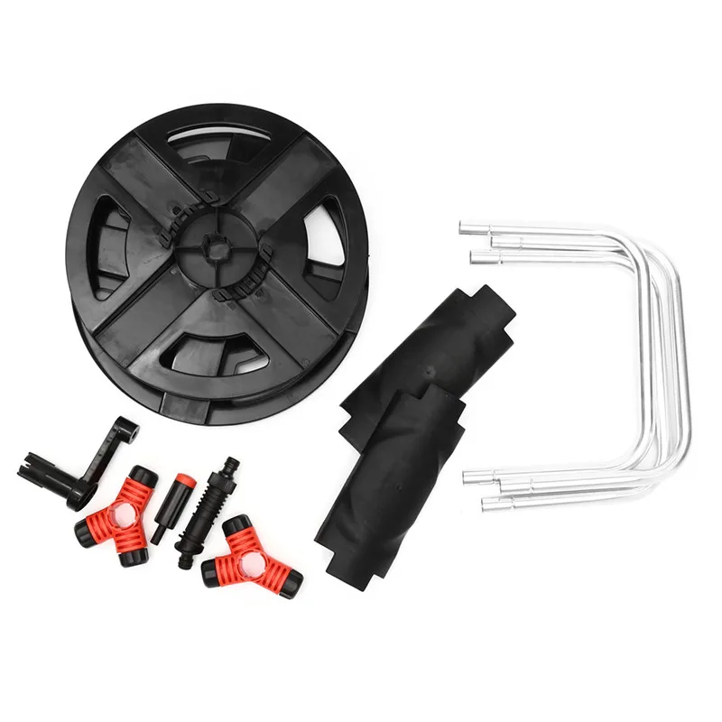 

38x35x25cm Home Garden Hose Reel Holder Rack Pipe Storage Cart Gardening Water Planting Cart Aluminum Frame Irrigation Supplies