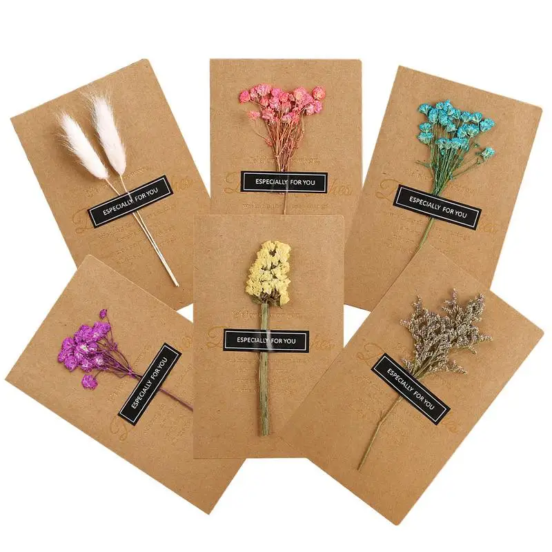 1 шт. сушеные Цветочные поздравительные открытки на день рождения горячее