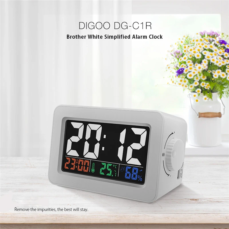 Digoo DG C1R с двумя ручками упрощенный будильник сенсорный экран Отрегулируйте