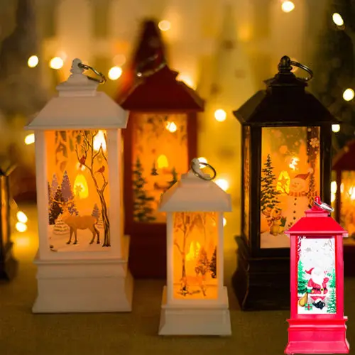 

Christmas Decor Candlestick Pendant Xmas Mini Table Lamp Decor Wind Light