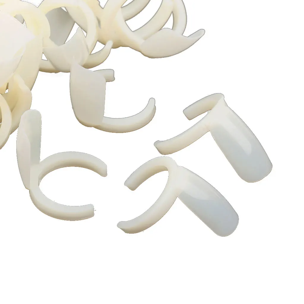 50 натуральных накладных кончиков для ногтей цветной лак дизайна практичный