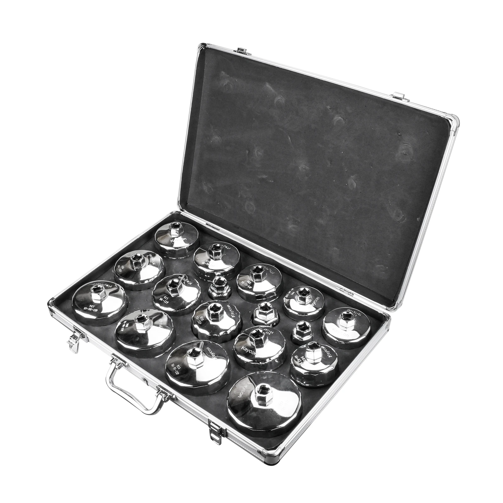 Oil Filter Wrench Universal Auto 17 PCS Storage Case Cap Housing Cover Engine System Tool Kit Fits Engines Aluminum Alloy | Инструменты