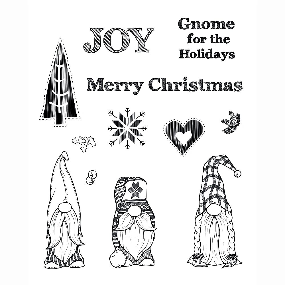 Прозрачный силиконовый штамп gnome/печать для скрапбукинга своими
