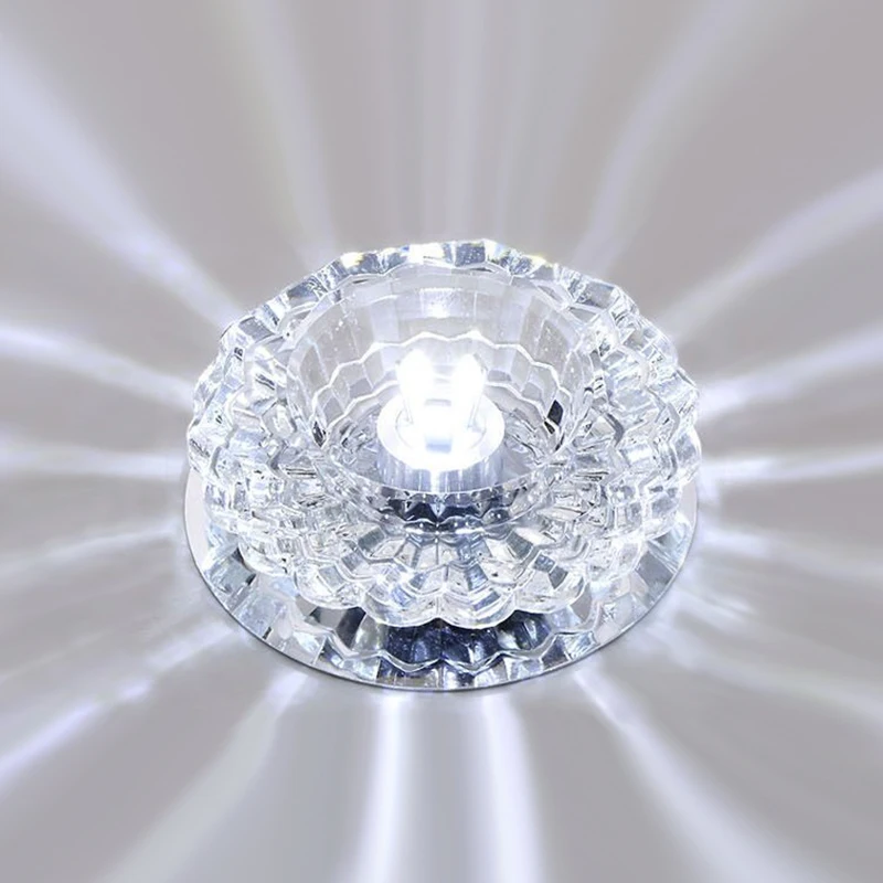 

3W/5W LED Downlights crystal lamp Downlight SMD Ceiling Spot Light With LED Driver AC110V 220V indoor Decoration CF454