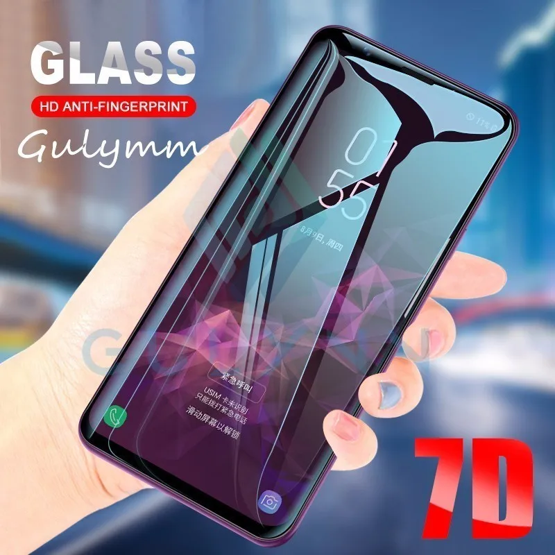 Изогнутое закаленное стекло 7D для Samsung Galaxy S10 S9 S8 Plus S10E защитная пленка экрана Note 9 8