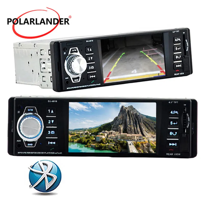 1 din 1080P video car radio Autoradio cassette player 4.1 inch Bluetooth TFT screen mp5 USB/SD/AUX FM stereo | Автомобили и
