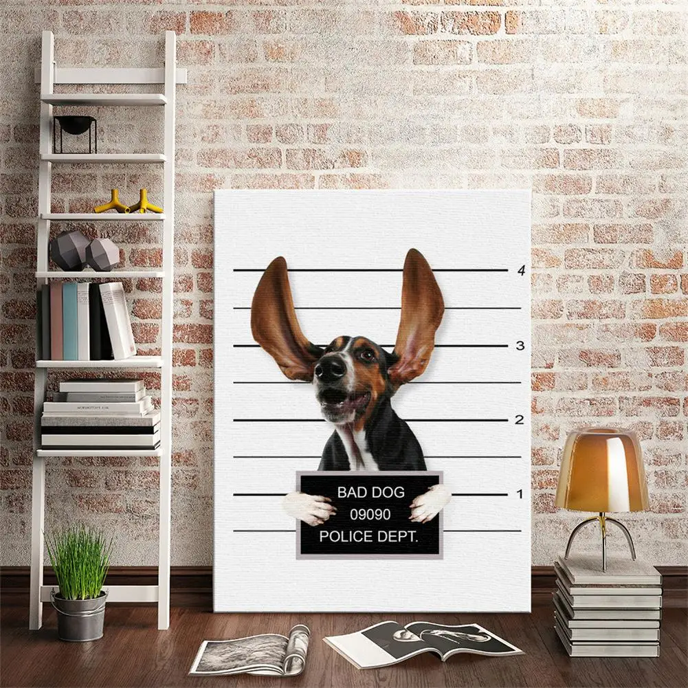

Innovative Pet Dog Bulldog Bedroom Living Room Decoration Painting Bedside Drawing Home Art Decorative Painting Without Frame