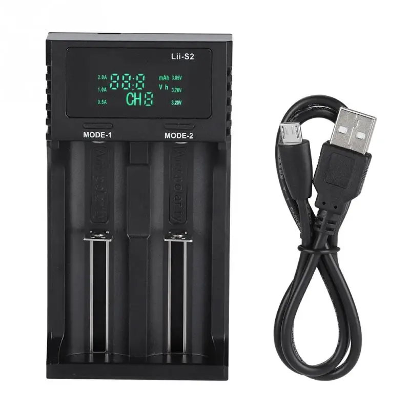 Умное зарядное устройство LiitoKala Lii DC 5V2A два слота с дисплеем питания|Зарядные