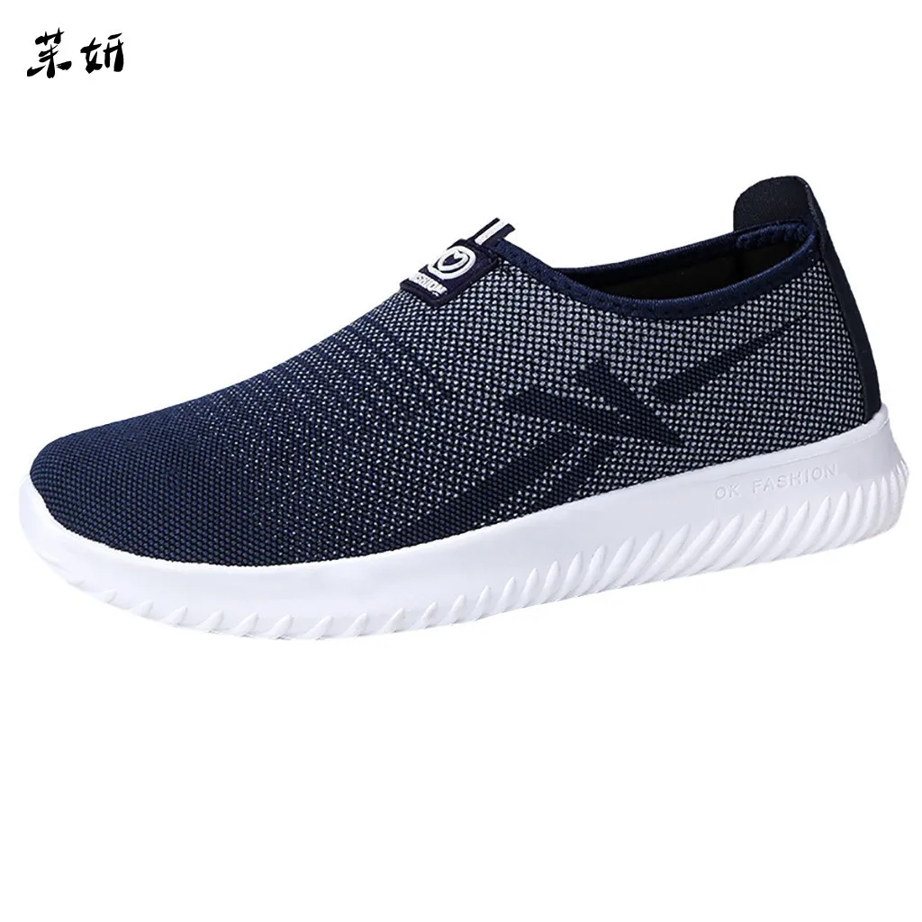 2019 New Sneakers Man Summer Shoe Slip On Outdoor Casual Men's Shoes Comfortable Breathable Mesh #89 | Обувь
