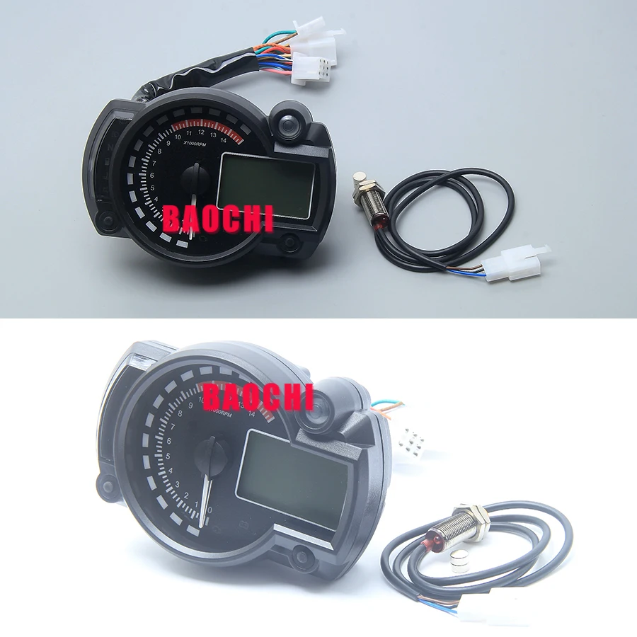 Универсальный повторный мотоцикл измеритель скорости Тахометр одометр